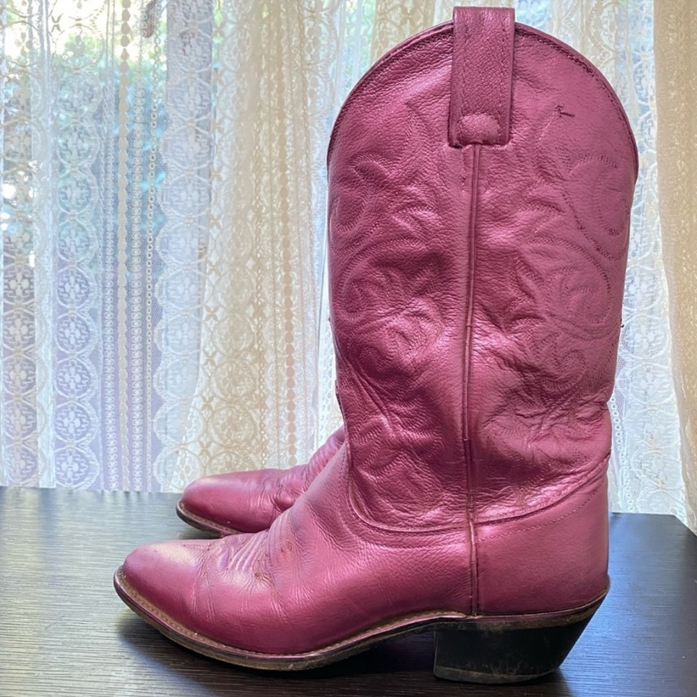 Pink Metallic Cowboy Boots